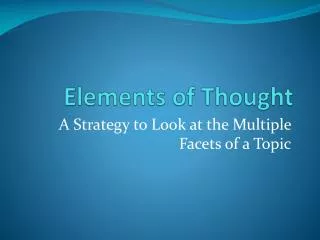 Elements of Thought