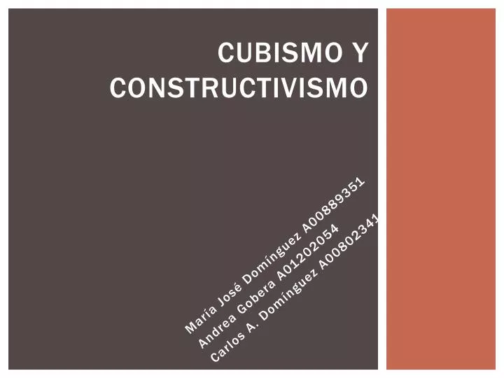 cubismo y constructivismo