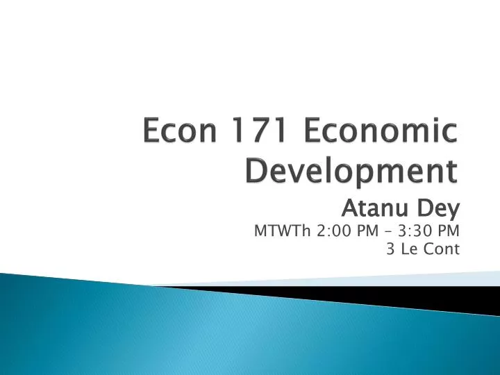 econ 171 economic development