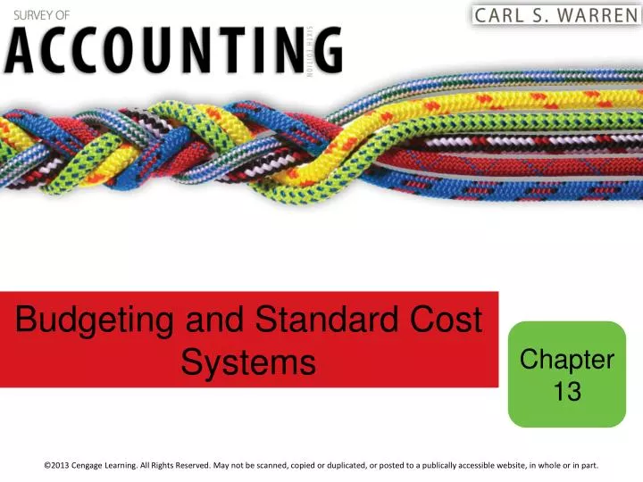 budgeting and standard cost systems