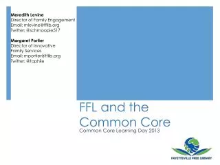 FFL and the Common Core