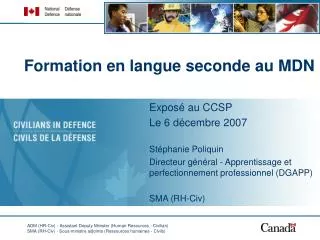 formation en langue seconde au mdn