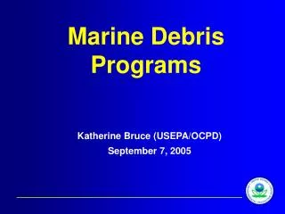Marine Debris Programs