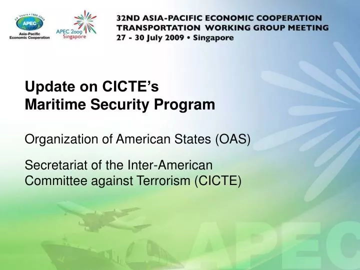 update on cicte s maritime security program