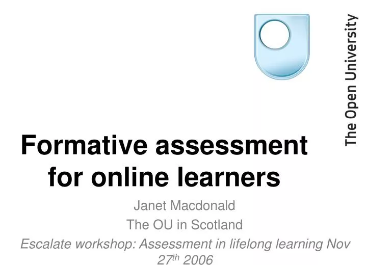 formative assessment for online learners