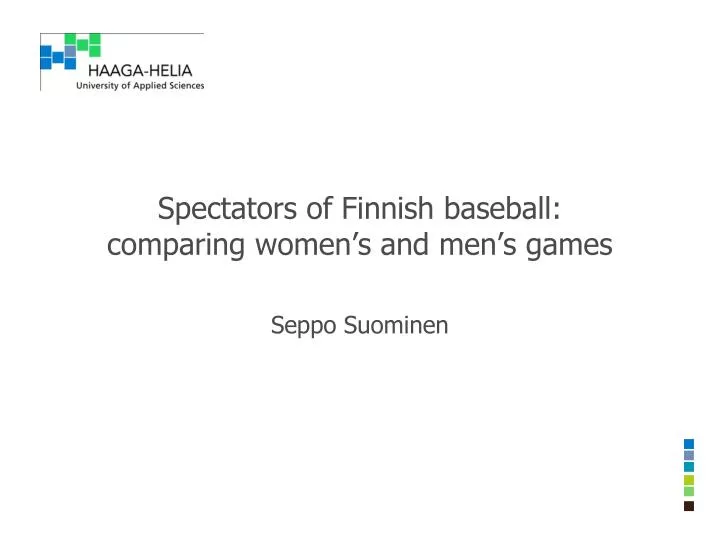 spectators of finnish baseball comparing women s and men s games