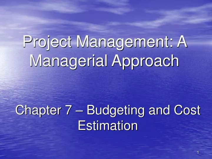 project management a managerial approach