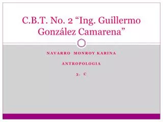 c b t no 2 ing guillermo gonz lez camarena