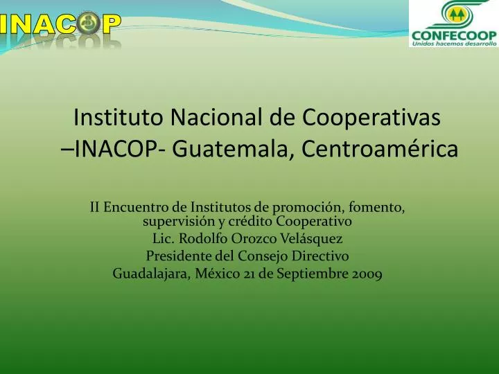 instituto nacional de cooperativas inacop guatemala centroam rica