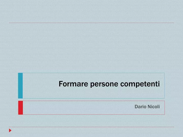 formare persone competenti