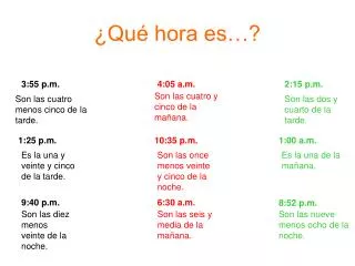 qu hora es