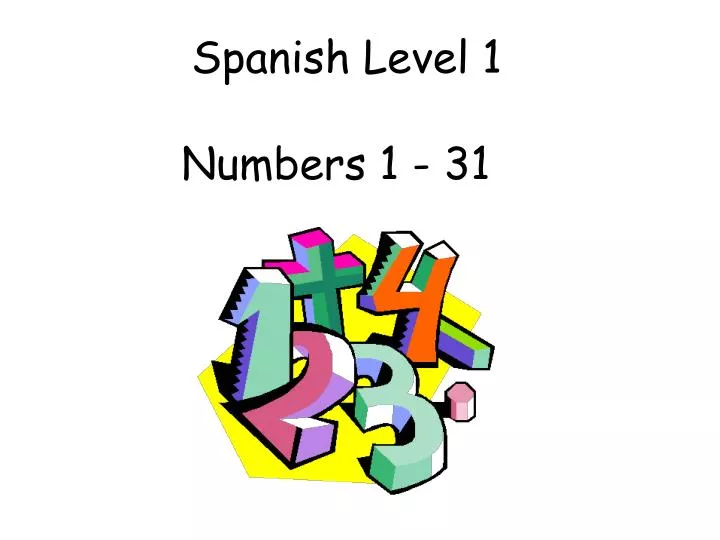 spanish level 1
