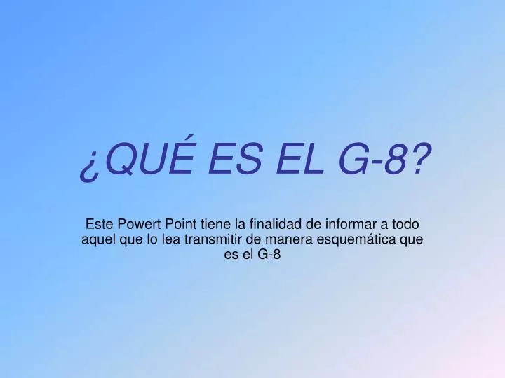 qu es el g 8