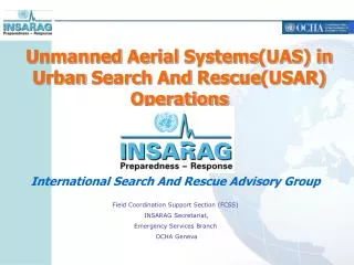 Unmanned Aerial Systems (UAS) in Urban Search And Rescue (USAR) Operations