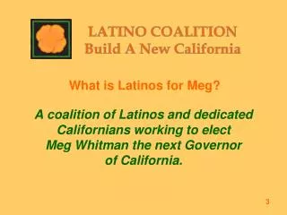 What is Latinos for Meg?
