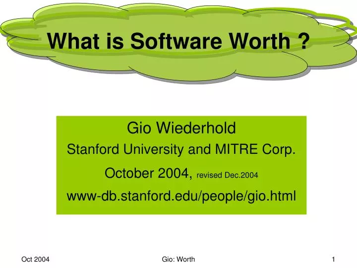 what is software worth