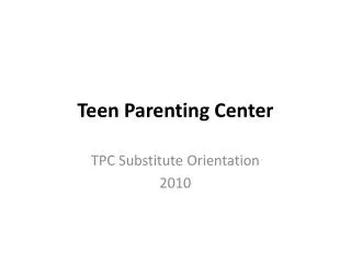 Teen Parenting Center