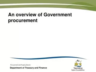 An overview of Government procurement