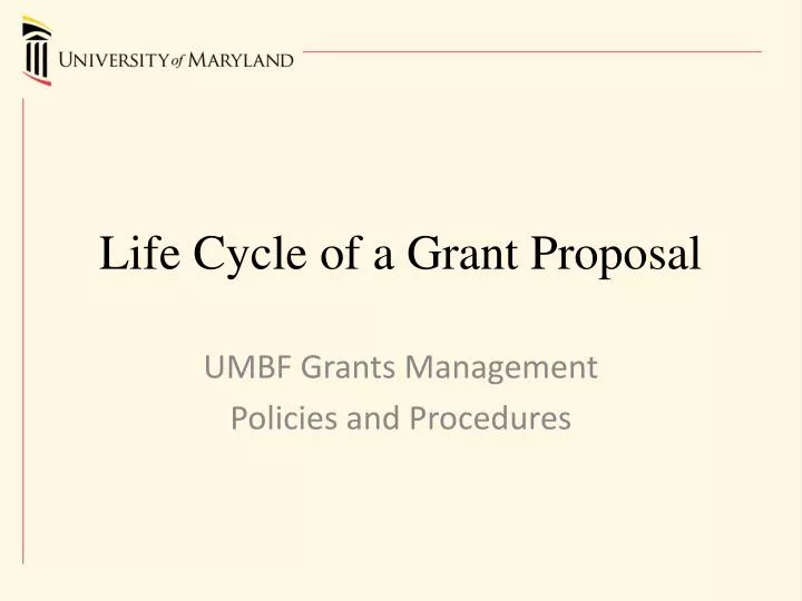 life cycle of a grant proposal