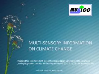 MULTI-SENSORY INFORMATION ON CLIMATE CHANGE