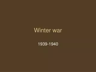 Winter war