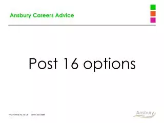 Ansbury Careers Advice