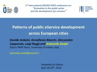 Patterns of public eService development across European cities