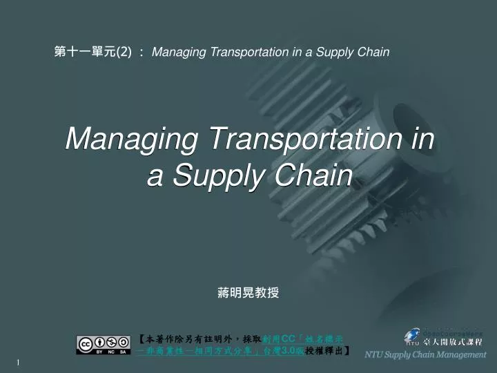 managing transportation in a supply chain
