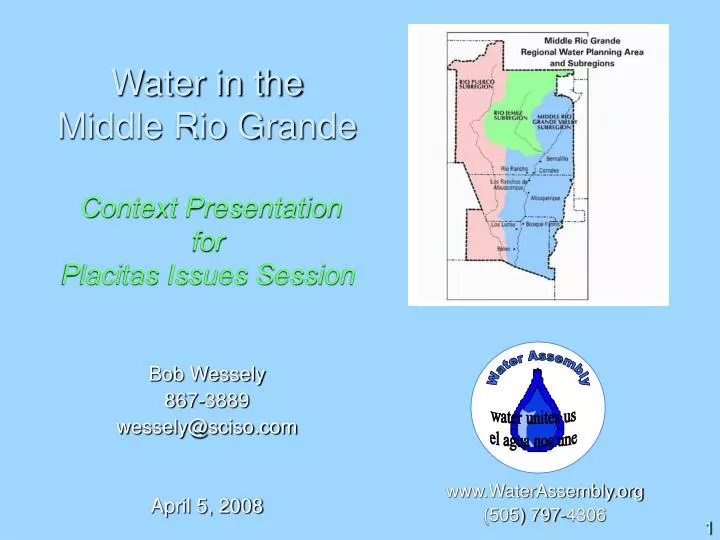 water in the middle rio grande context presentation for placitas issues session