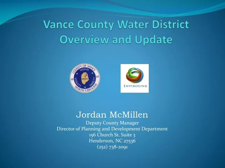 vance county water district overview and update