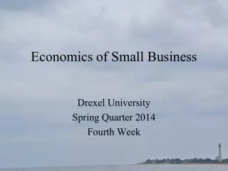 Economics of Small Business
