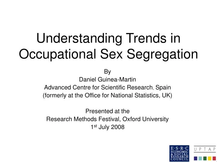 understanding trends in occupational sex segregation