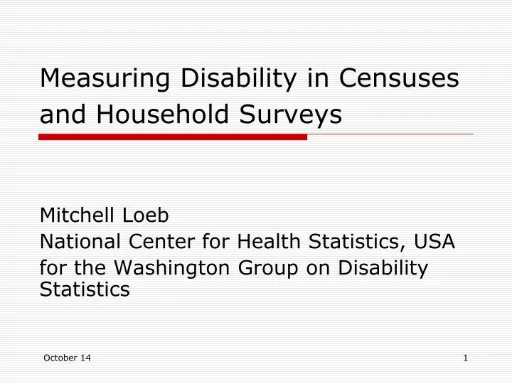 measuring disability in censuses and household surveys