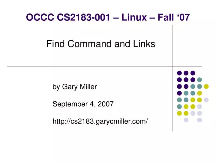 occc cs2183 001 linux fall 07