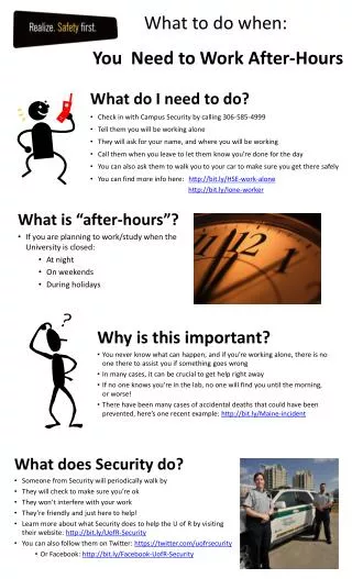 What to do when: You Need to Work After-Hours