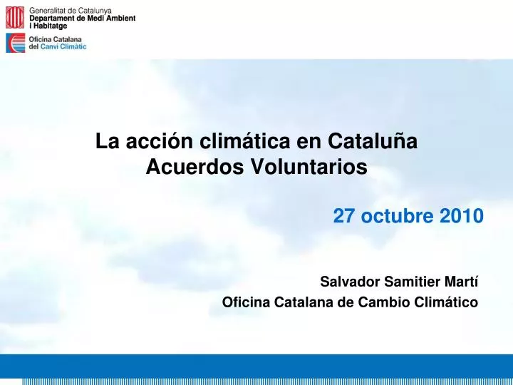 la acci n clim tica en catalu a acuerdos voluntarios