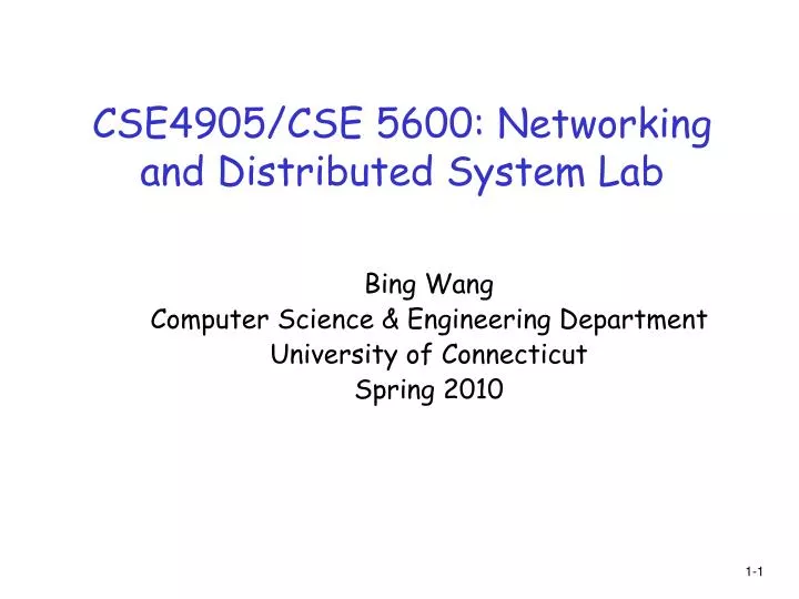 cse4905 cse 5600 networking and distributed system lab