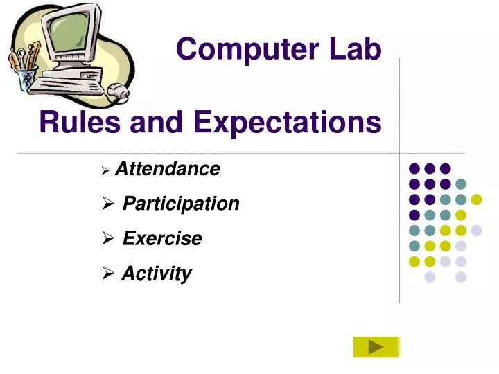 computer lab rules and expectations