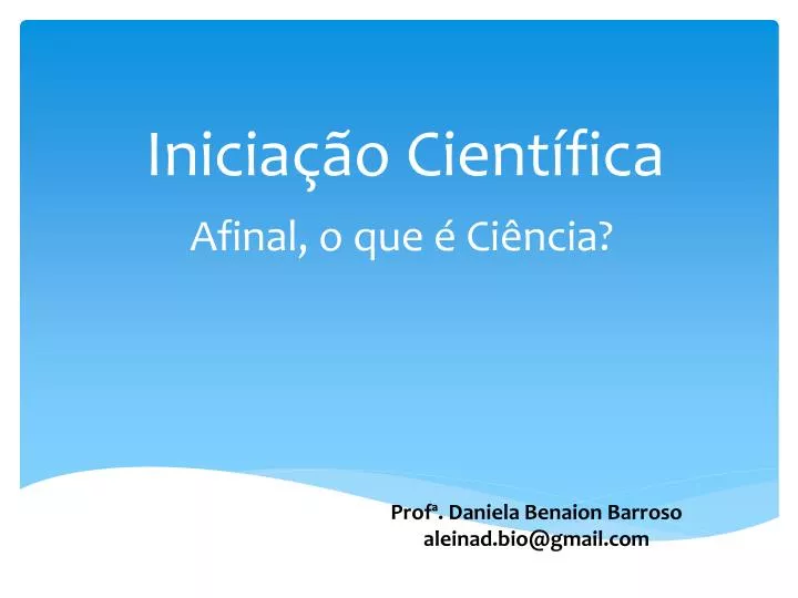 inicia o cient fica