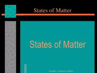 States of Matter