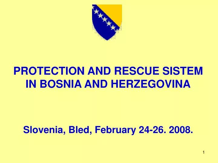 protection and rescue sistem in bosnia and herzegovina