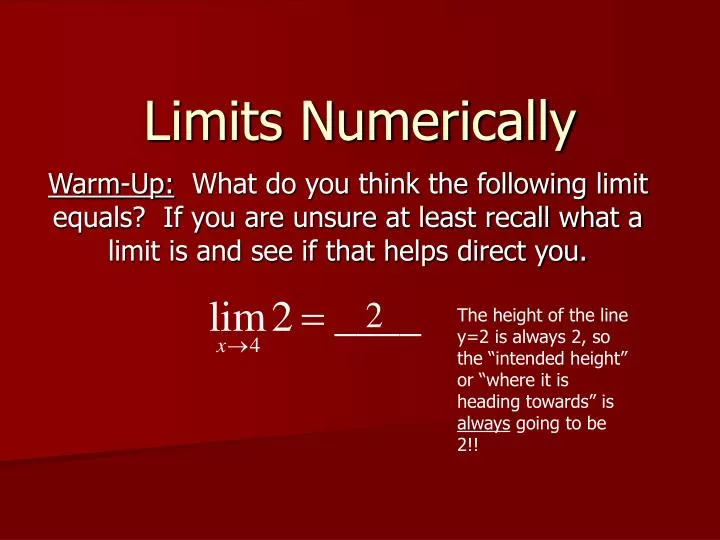 limits numerically