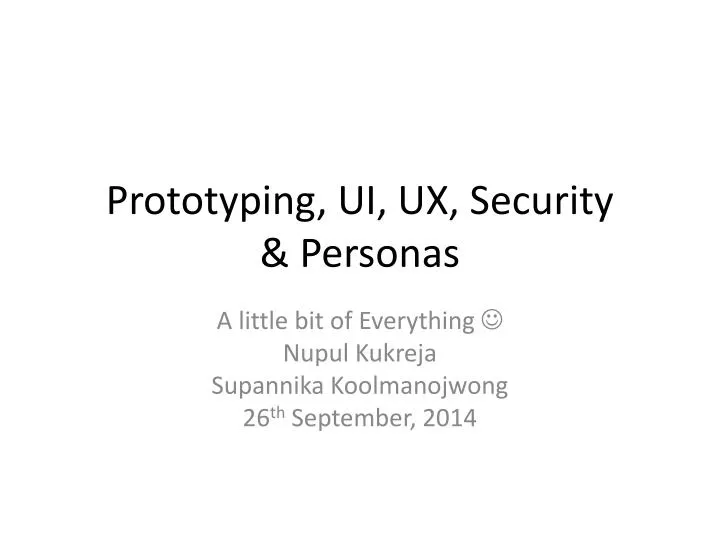 prototyping ui ux security personas