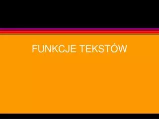 funkcje tekst w