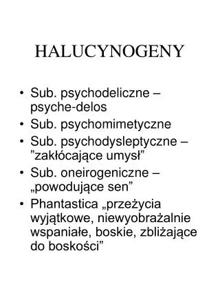 halucynogeny