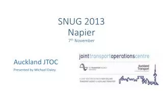 SNUG 2013 Napier 7 th November