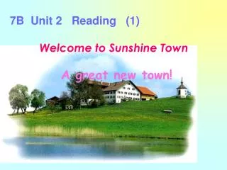 Welcome to Sunshine Town