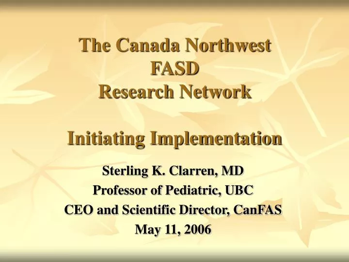 the canada northwest fasd research network initiating implementation