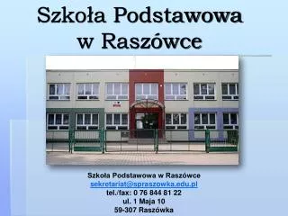 szko a podstawowa w rasz wce