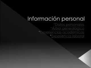 informaci n personal